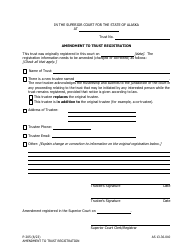 Document preview: Form P-205 Amendment to Trust Registration - Alaska