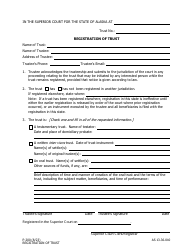 Document preview: Form P-200 Registration of Trust - Alaska