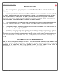 Form BA1OK:BTOA2.4 Blood Test Officer&#039;s Affidavit - Oklahoma, Page 3