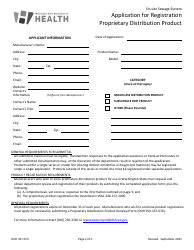 Form DOH337-074 Application for Registration Proprietary Distribution Product - on-site Sewage System - Washington, Page 2