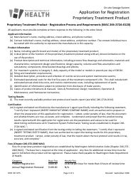 Form DOH337-075 Application for Registration Proprietary Treatment Product - on-site Sewage System - Washington, Page 3