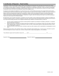 Form DCU101 Authorized Release of Personal Driving History/Full Certified Driving History - Massachusetts, Page 3