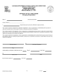 Form DPSSP0094 Part A Corporate Certification Application - Louisiana, Page 10
