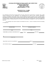 Form DPSSP0094 Part A Corporate Certification Application - Louisiana, Page 12