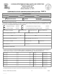 Form DPSSP0094 Part A Corporate Certification Application - Louisiana, Page 4