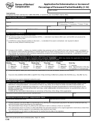 Document preview: Form C-92 (BWC-1214) Application for Determination or Increase of Percentage of Permanent Partial Disability - Ohio