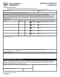 Form C-140 (BWC-1267) Application for Wage Loss Compensation - Ohio, Page 2