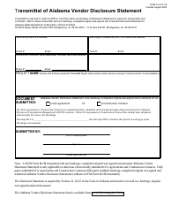 Document preview: DCM Form B-1B Transmittal of Alabama Vendor Disclosure Statement - Alabama