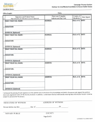 Form CFFM051 Petition for Unaffiliated Candidate to Secure Ballot Status - Delaware, Page 2