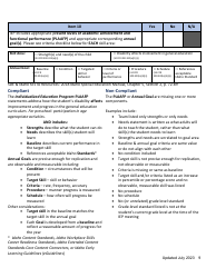 General Supervision File Review Checklist - Idaho, Page 9