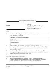 Document preview: Form MP220 Order Finding Defendant Competent - Washington