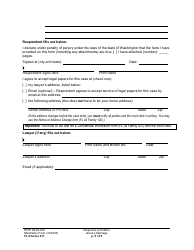 Form FL Divorce211 Response to Petition About a Marriage - Washington, Page 5