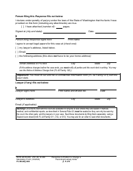 Form FL Modify602 Response to Petition to Change a Parenting Plan or Custody Order - Washington, Page 5