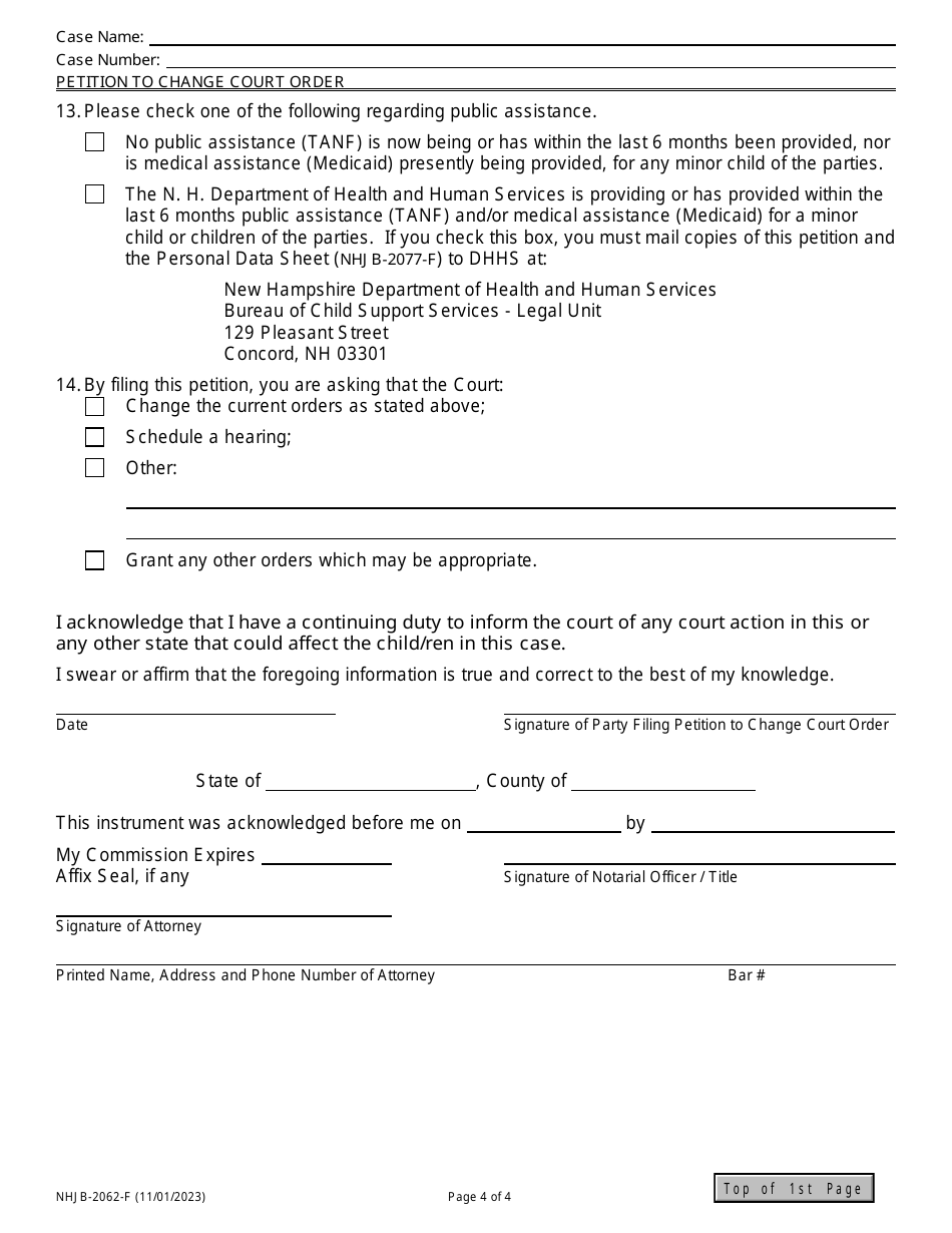 Form NHJB-2062-F Petition to Change Court Order - New Hampshire, Page 4