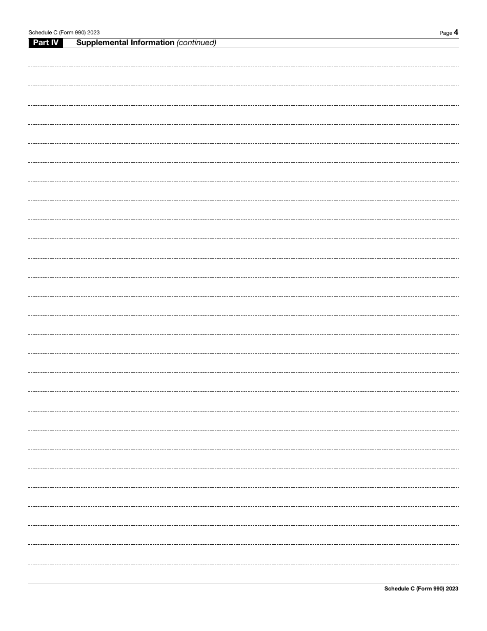 IRS Form 990 Schedule C Political Campaign and Lobbying Activities, Page 4