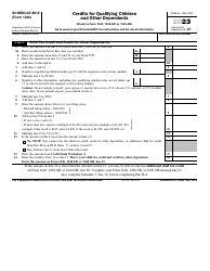 IRS Form 1040 Schedule 8812 Credits for Qualifying Children and Other Dependents