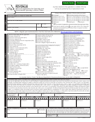Document preview: Form 1716 Missouri Application for Specialty and Personalized Specialty License Plates - Missouri