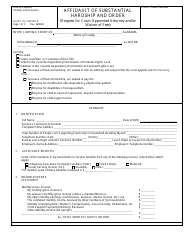 Form C-10-JUVENILE Affidavit of Substantial Hardship and Order (Request for Court-Appointed Attorney and/or Waiver of Fees) - Alabama