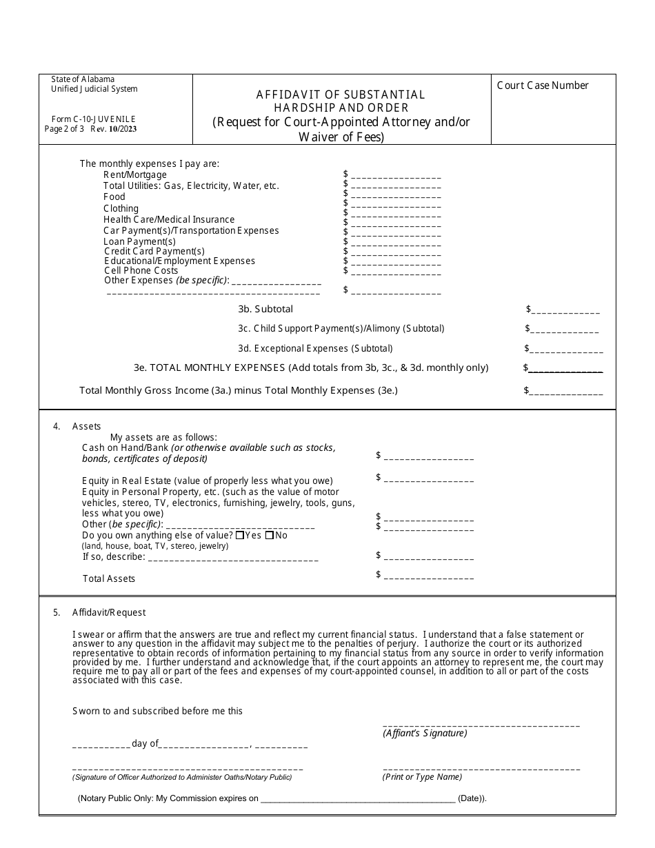 form-c-10-juvenile-download-fillable-pdf-or-fill-online-affidavit-of