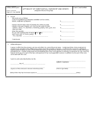 Form C-10-CIVIL Affidavit of Substantial Hardship and Order - Alabama, Page 2