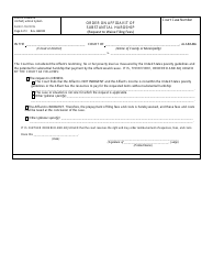 Form C-10-CIVIL Affidavit of Substantial Hardship and Order - Alabama, Page 3