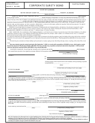 Document preview: Form CR-17 Corporate Surety Bond - Alabama