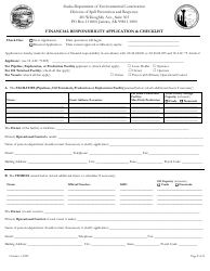 Document preview: Financial Responsibility Application & Checklist - Alaska