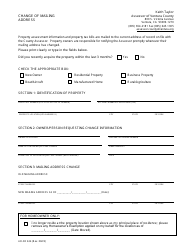 Document preview: Form AO-SD634 Change of Mailing Address - Ventura County, California