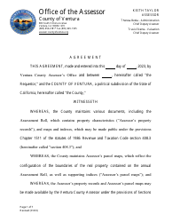 Document preview: Public Info Agreement Contract - Ventura County, California, 2023