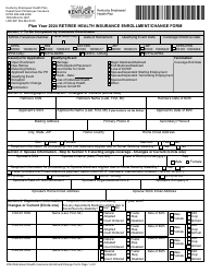 Document preview: Form 6200 Retiree Health Insurance Enrollment/Change Form - Kentucky, 2024