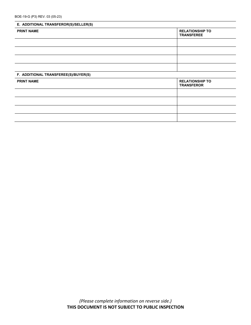 Form BOE-19-G Claim for Reassessment Exclusion for Transfer Between Grandparent and Grandchild Occurring on or After February 16, 2021 - Santa Cruz County, California, Page 3