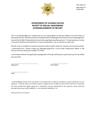 Document preview: Attachment 3 Acknowledgment of Receipt - Receipt of Sexual Harassment - Florida