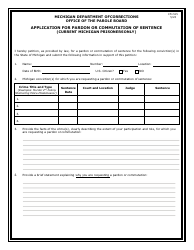 Form CFJ-515 Application for Pardon or Commutation of Sentence (Current Michigan Prisonersonly) - Michigan, Page 3