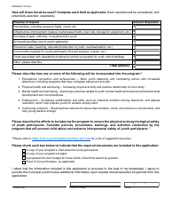 Form OCFS-5011 Universal Application for Youth Sports Funding - New York, Page 2