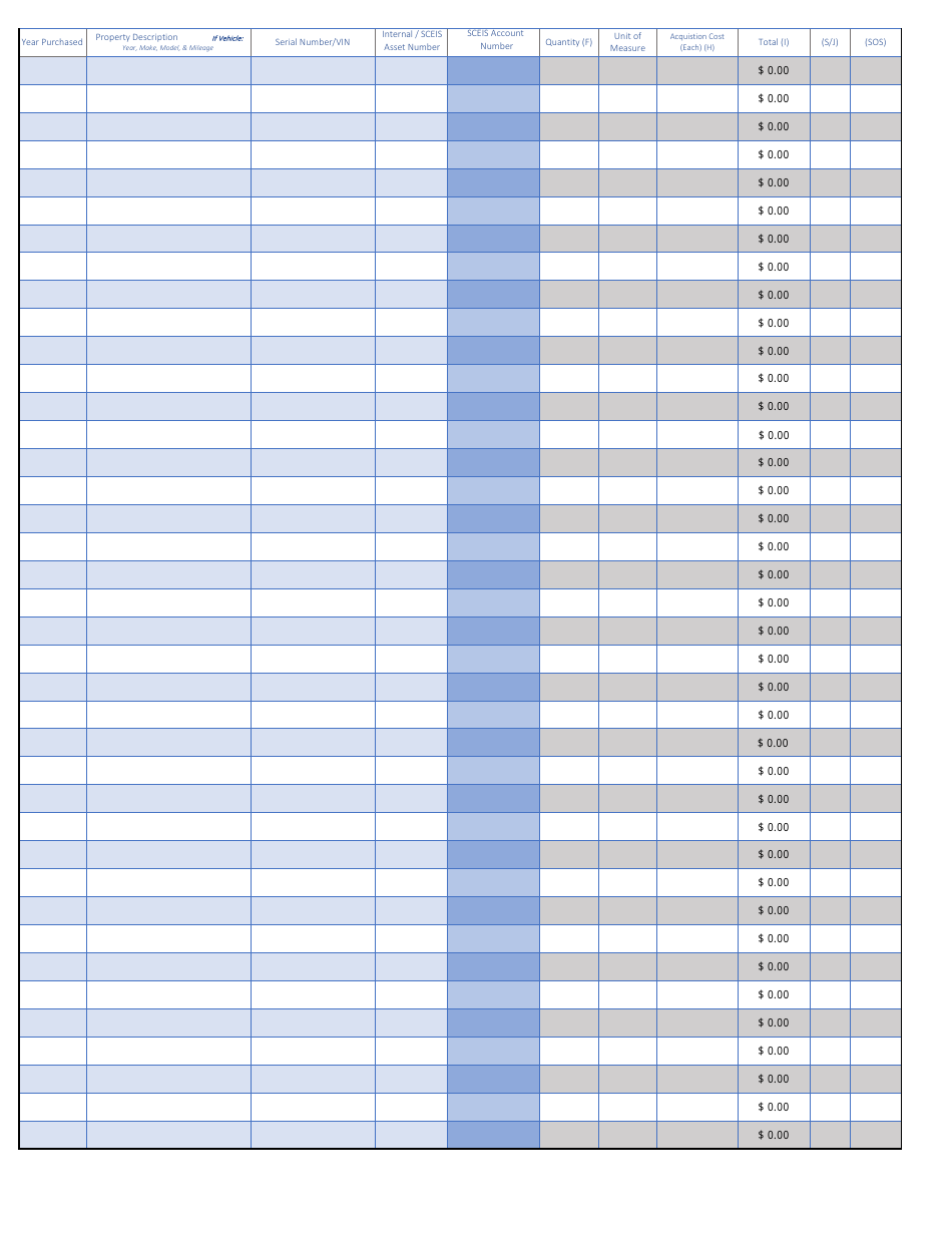 Form SASS-011B State Surplus Property - Turn-In Document - South Carolina, Page 3