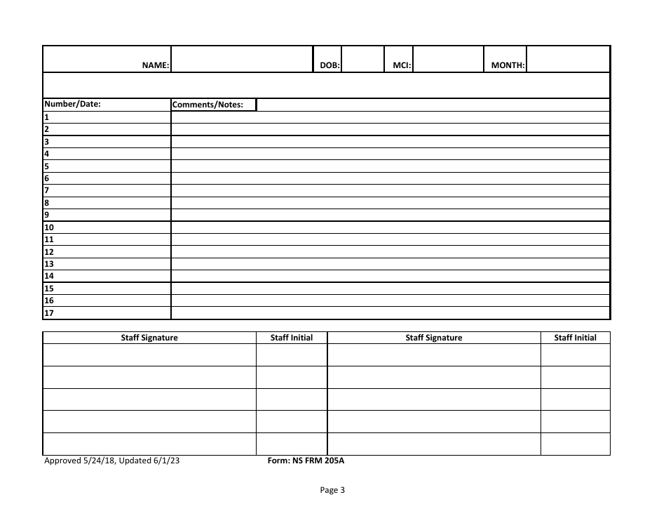 Form NS FRM205A Daily / Weekly Medication  Health Review - Delaware, Page 3