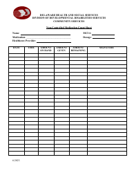 Document preview: Non-controlled Medication Count Sheet - Delaware
