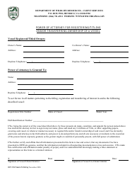 Document preview: Form BRT-016 Power of Attorney for Registering/Titling and/or Transferring Ownership of a Vessel - Virginia