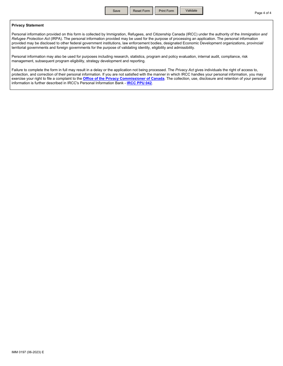 Form IMM0197 Offer of Employment to a Foreign National - Federal Economic Mobility Pathways Pilot (Federal Empp) - Canada, Page 4