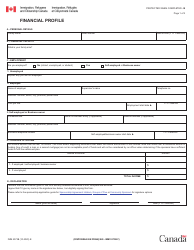 Document preview: Form IMM5373B Financial Profile - Canada