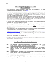Document preview: Instructions for Form E-500G Scrap Tire Disposal Tax Return - North Carolina
