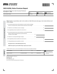 Document preview: Form IG258 Police Premium Report - Minnesota, 2023