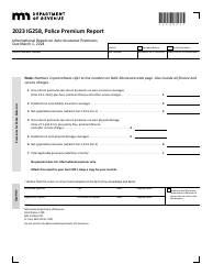 Form IG258 Police Premium Report - Minnesota