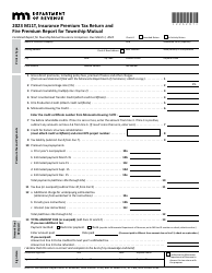 Form M11T Insurance Premium Tax Return and Fire Premium Report for Township Mutual - Minnesota