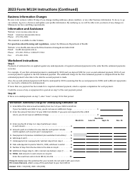 Form M11H Insurance Premium Tax Return for Hmos - Minnesota, Page 4