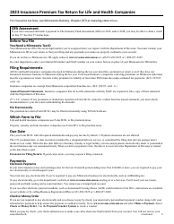 Form M11L Insurance Premium Tax Return for Life and Health Companies - Minnesota, Page 3
