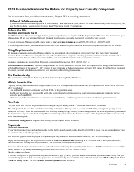 Form M11 Insurance Premium Tax Return for Property and Casualty Companies - Minnesota, Page 3
