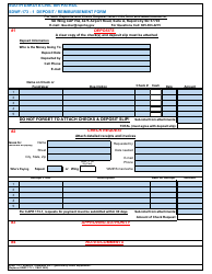 Document preview: Form SDWF173-1 Deposit/Reimbursement Form