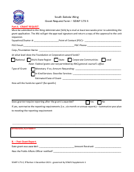 Form SDWF173-3 Grant Request Form