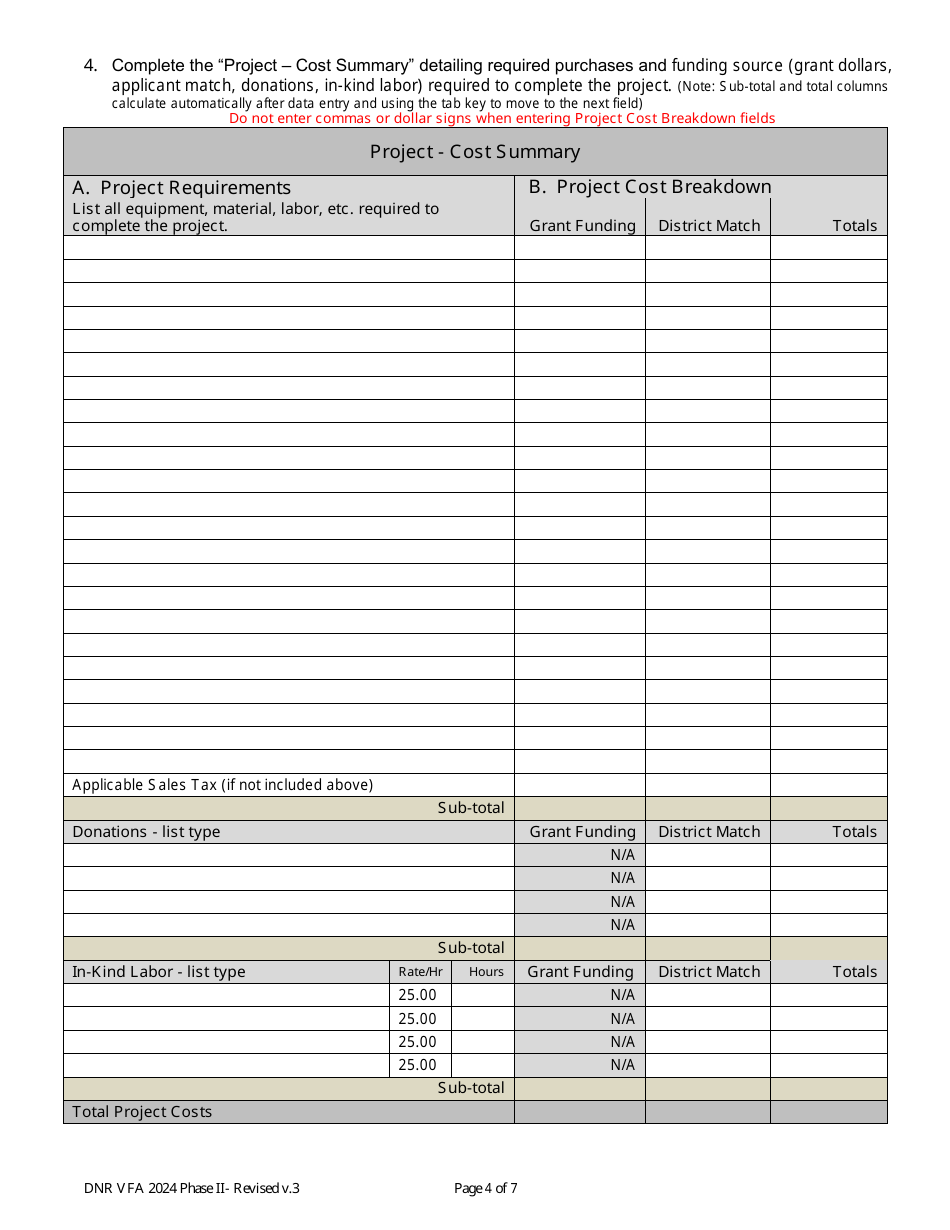 Volunteer Fire Assistance Phase 2 Grant Application - Washington, Page 4